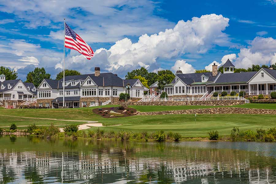 The clubhouse at Trump National Charlotte Lake Norman